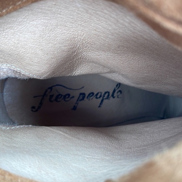 Free People Fold Down Brown Suede Leather Heeled Size 41 - Picture 9 of 12